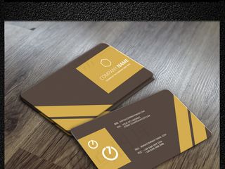 2017咖啡色简单大气商务名片设计
