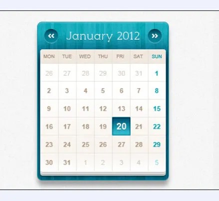 蓝颜色的日历PSDpsd模版下载