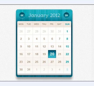 蓝颜色的日历PSD