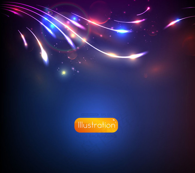 唯美炫彩背景矢量素材