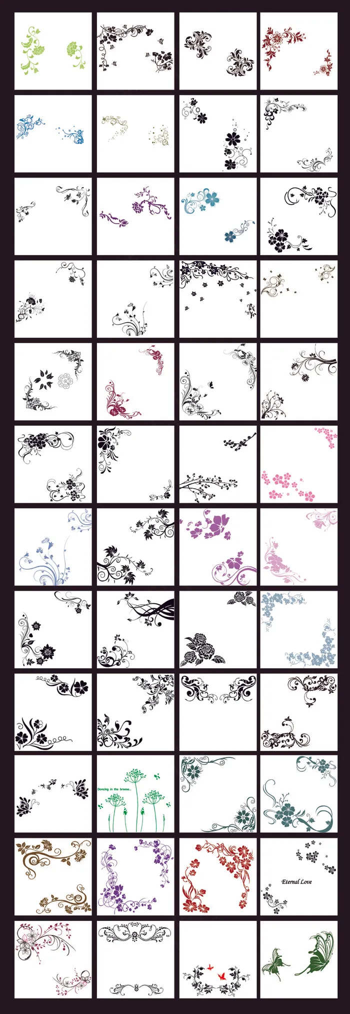 对角花边角边装饰AI矢量素材ai矢量模版下载