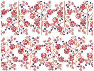 小的花和树线手绘背景矢量