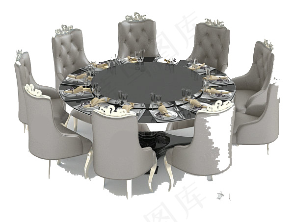 时尚餐桌模型