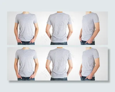 灰色男式T恤