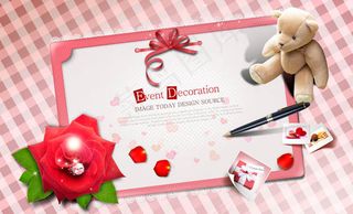 钢笔小熊PSD素材