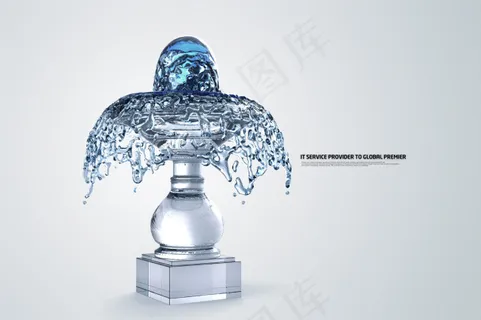 水状喷泉艺术抽象设计psd设计