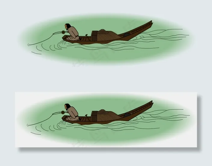 在一个寒冷的湖钓鱼