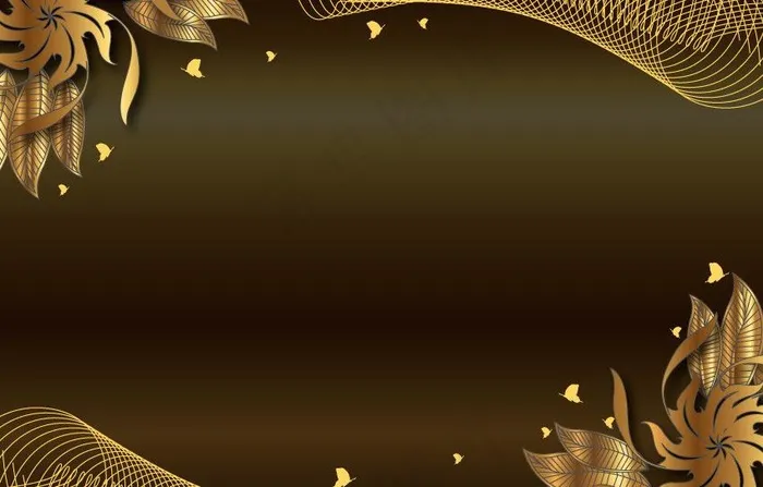 金色花纹图片ai矢量模版下载