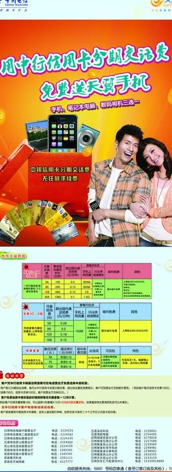 电信 天翼 易拉宝图片(2268X5669(DPI:72))psd模版下载