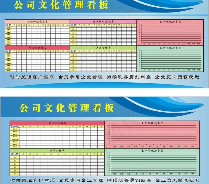 企业展板图片cdr矢量模版下载
