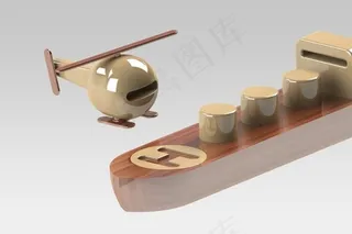 直升机和船玩具