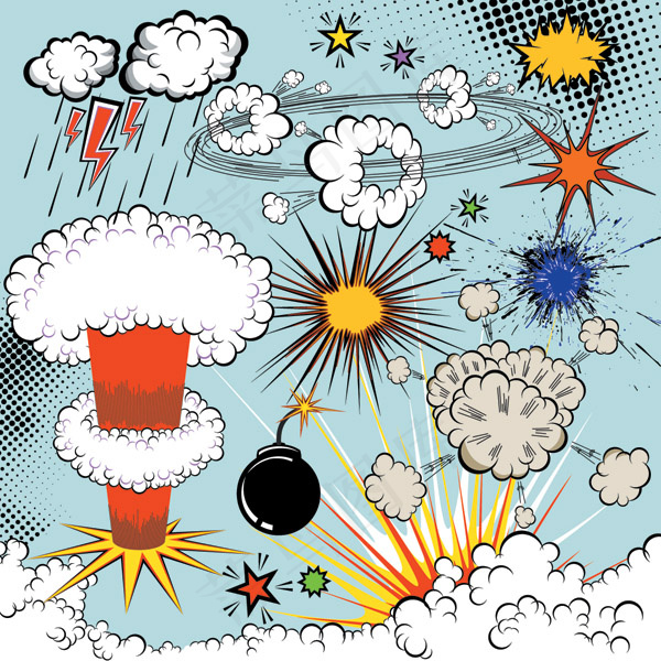 实际的喜剧元素矢量素材