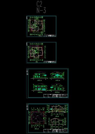 别墅楼房房屋cad图纸