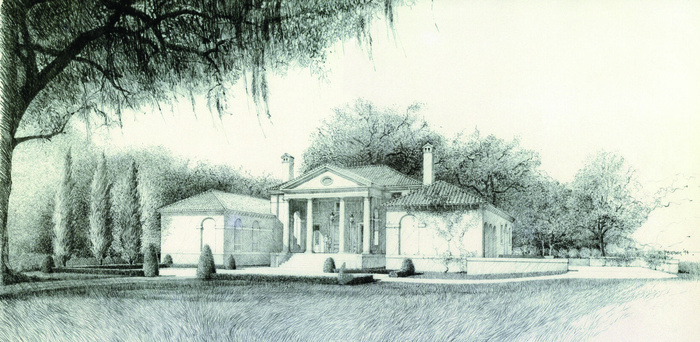 素描风景画