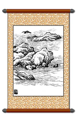 白描 风景画图片