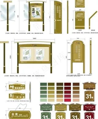 小区指示牌图片