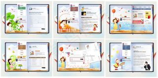 卡通网站模板PSD分层素材