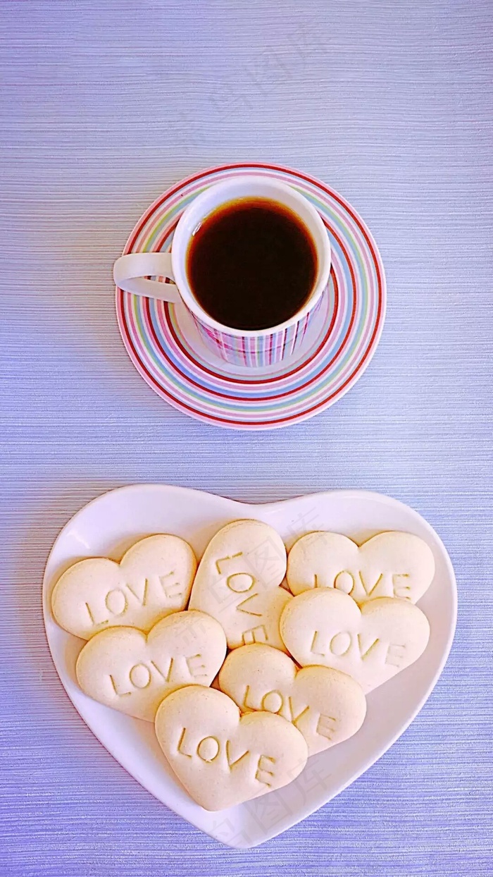 爱心饼干高清摄影图片