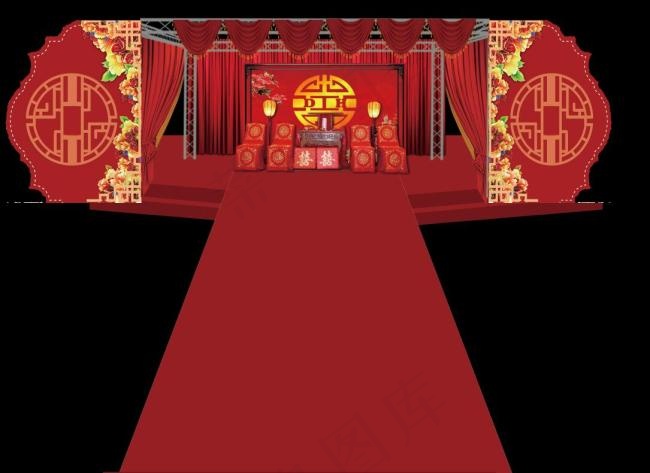 中式婚礼素材(5315X4229(DPI:300))psd模版下载