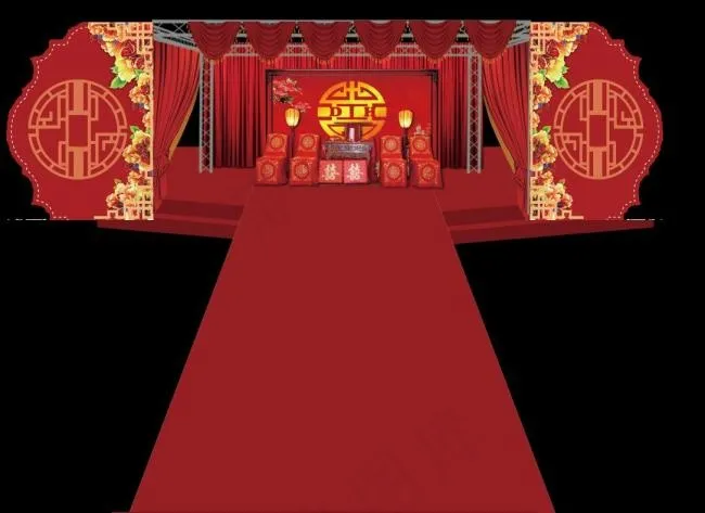 中式婚礼素材(5315X4229(DPI:300))psd模版下载