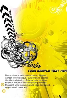 矢量潮流金黄色封面图片