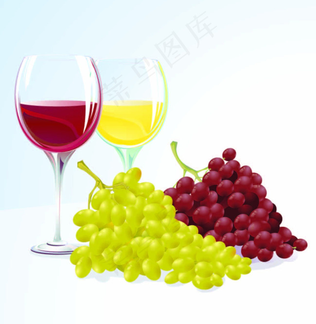 葡萄酒ai矢量模版下载