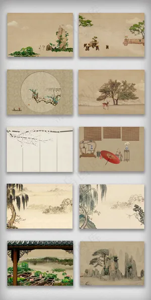 中国风复古海报背景高清素材 中国风复古海报背景高清素材