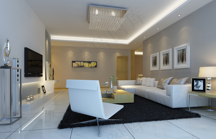 现代客厅效果图