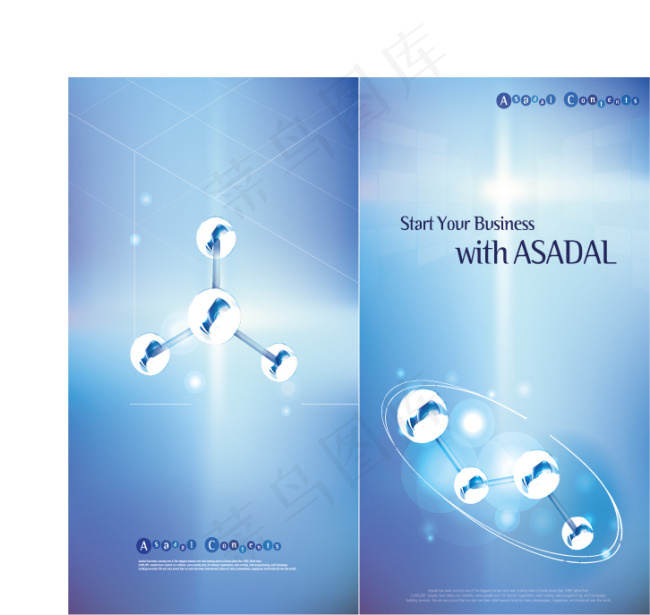 抽象蓝色水滴背景矢量素材