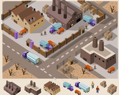 卡通城市建筑图片