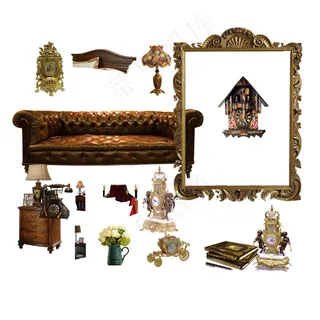 欧式古典家具家居psd设计素材