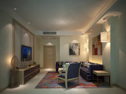 宾馆酒店夜景室内效果图 宾馆酒店夜景室内效果图