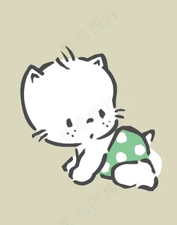 卡通图案矢量人物卡通动物涂鸦图案手...