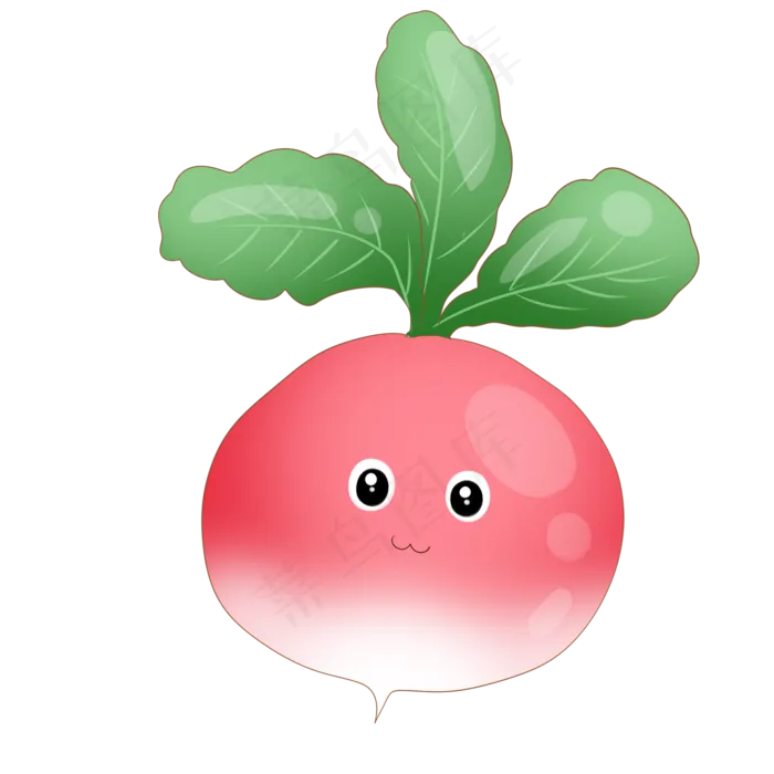 手绘粉色小萝卜插画(2000×2000像素/300dpi)psd模版下载