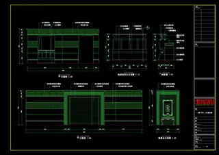 洗浴浴室装修cad图纸