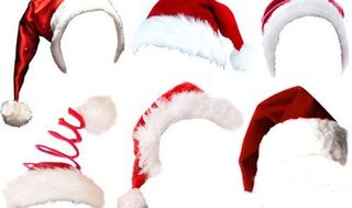 6款漂亮的圣诞帽psd分层素材