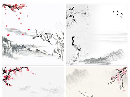 山水墨中国风背景