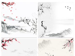 山水墨中国风背景