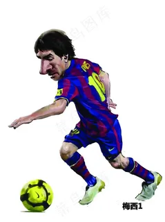 世界杯球星 漫画 梅西图片