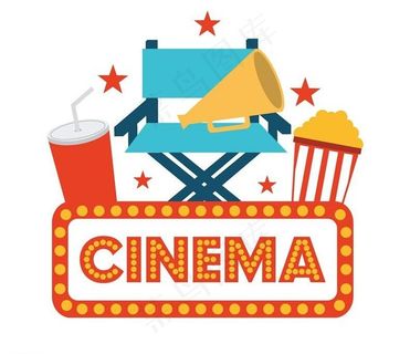 电影院线爆米花看电影图片