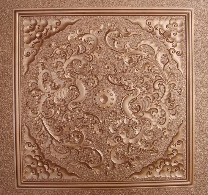 别墅成品草龙天花板