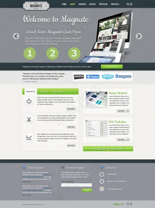 数码科技公司网站PSD源文件