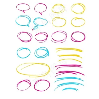 彩色手绘对话框