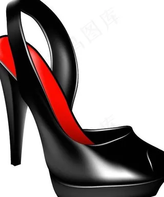 女士矢量高跟鞋图片