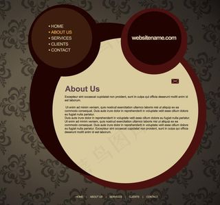 欧式花纹圈圈背景图片