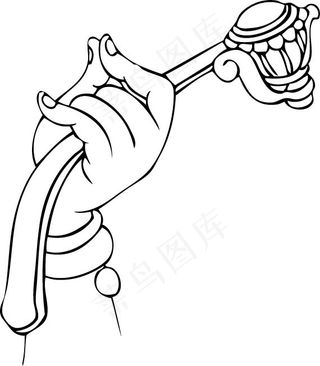 佛教75佛手AI格式矢量模型