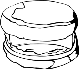 快餐早餐鸡蛋和奶酪饼干剪贴画