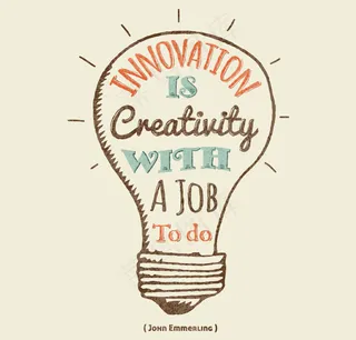 彩绘灯泡励志语矢量素材