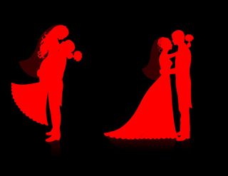 漂亮的新郎新娘