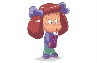 熊孩子矢量图片